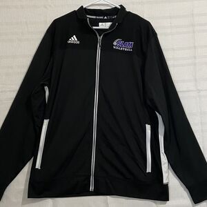 Adidas Climalite Slam Volleyball Women's Large Black White Zip Lightweight